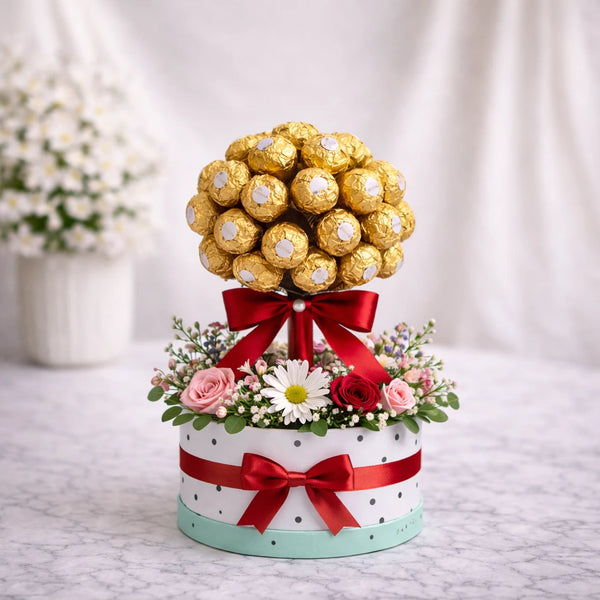 Frische Blumen & Premium-Schokolade (Ferrero Rocher) zum Muttertag – Lieferung in Linz. Limitiert.