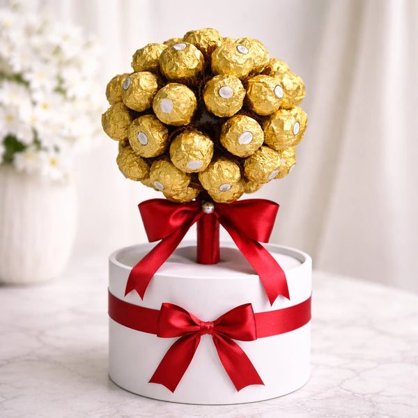 Schokoladen-Baum mit Ferrero Rocher – das perfekte Muttertags Geschenk. Lieferung in Linz.