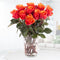 Feuriger Glanz - 10 orange Rosen für Energie und Leidenschaft
