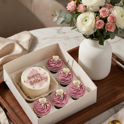 Rosa Traum Bankett - Bento Cake Set Rosa Traum