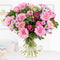 Blütenmeer in Pink - Rosa Gerbera, Rosen und Nelken in eleganter Wärme