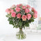 Rosa Wolke - Zartes rosa Rosen Bouquet mit Schleierkraut in Premium Qualität