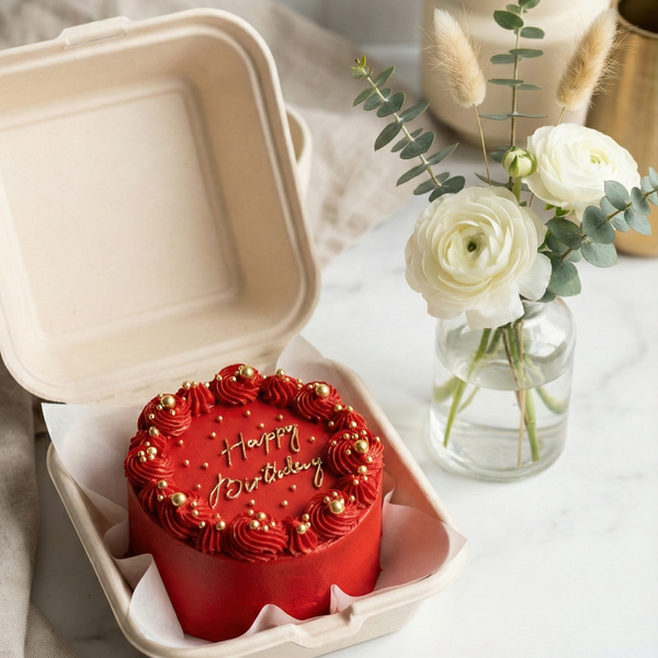 Königliches Rot & Gold - Bento Cake Königlich