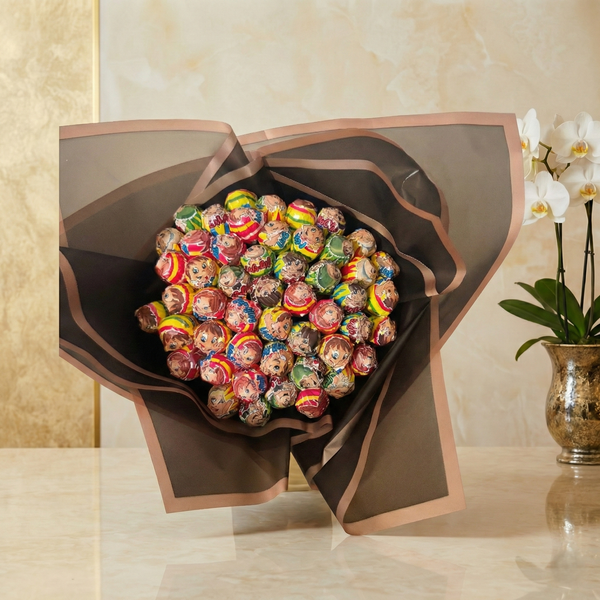 Die Süße Spirale – Bunter Lollipop-Strauß als kreatives Geschenk, Same-Day-Lieferung Linz | Amores